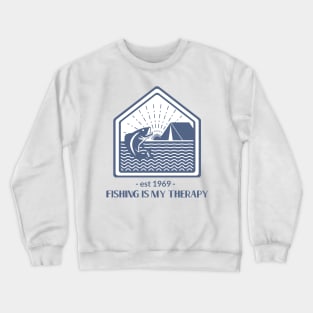 Fishing is my therapy 1 Crewneck Sweatshirt